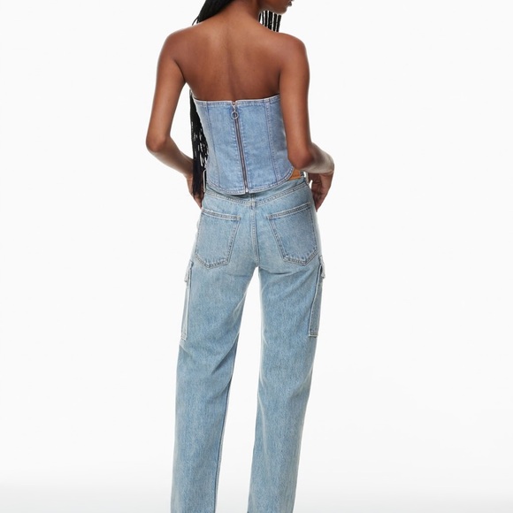 Denim Forum Aritizia The '90s Lo-Rise Cargo Slim Denim Jean - Picture 4 of 11